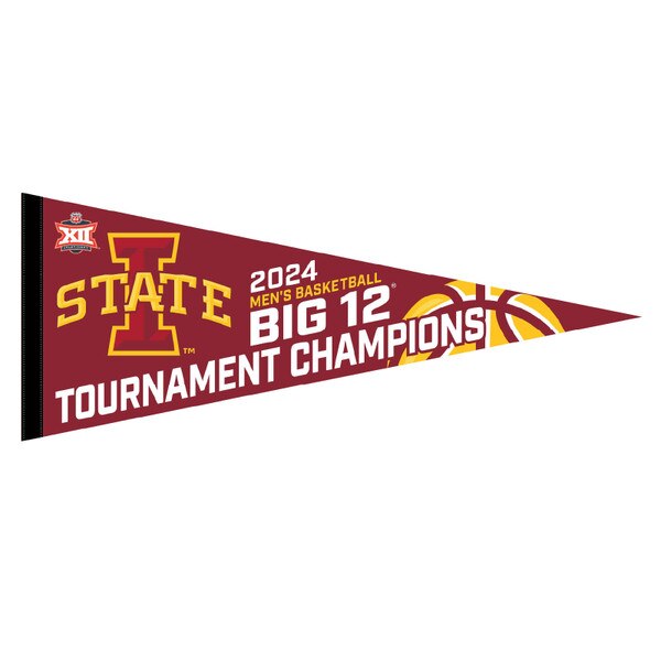 Iowa State Men's Basketball 2023-24 Big 12 Tournament Champions Pennant (12" x 30")